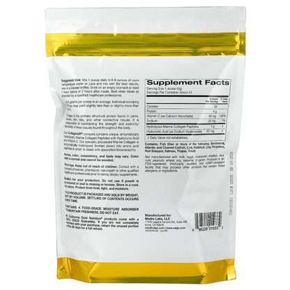 California Gold Nutrition CollagenUP®, Hydrolyzed Marine Collagen Peptides with Hyaluronic Acid and Vitamin C, Unflavored, 7.26 oz (206 g)