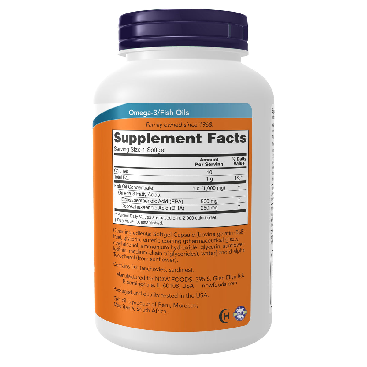 NOW Supplements, Ultra Omega-3 Molecularly Distilled and Enteric Coated, 180 Softgels