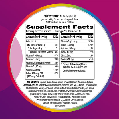 Centrum Multigummies Women's Gummy Vitamins, Multivitamin Supplement, Assorted Fruit, 170 Count